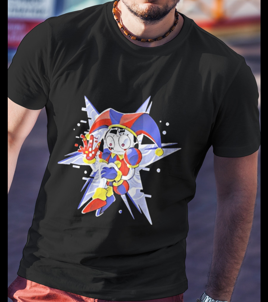 Classic Pixel Jester Glitch Retro Arcade T-Shirt