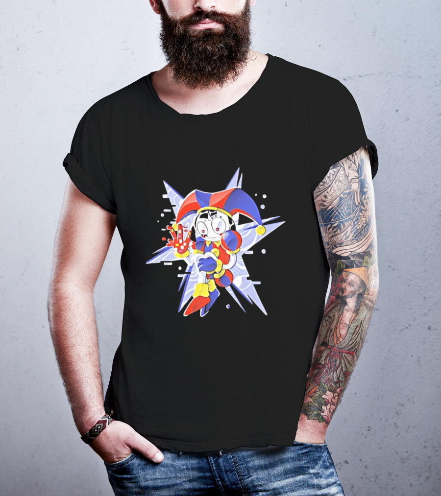 Classic Pixel Jester Glitch Retro Arcade T-Shirt