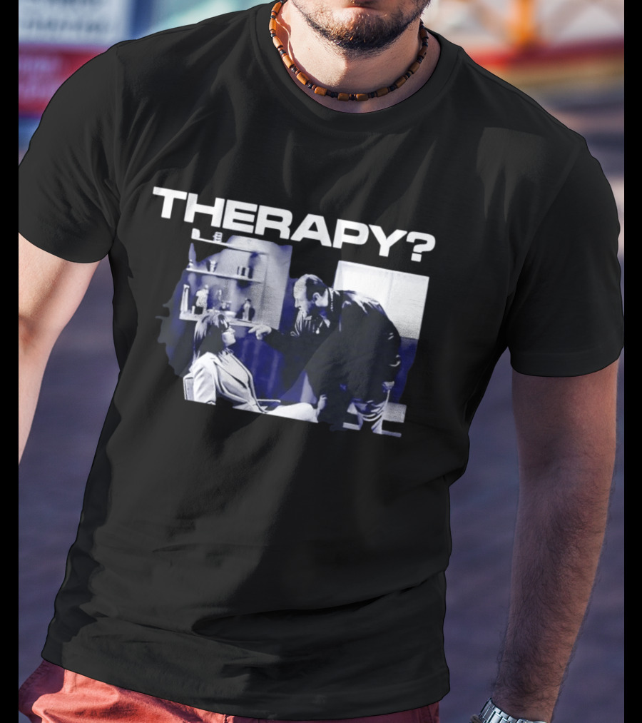 Tony Soprano Theraphy Pointing At Dr Melfi Black White Session T-Shirt