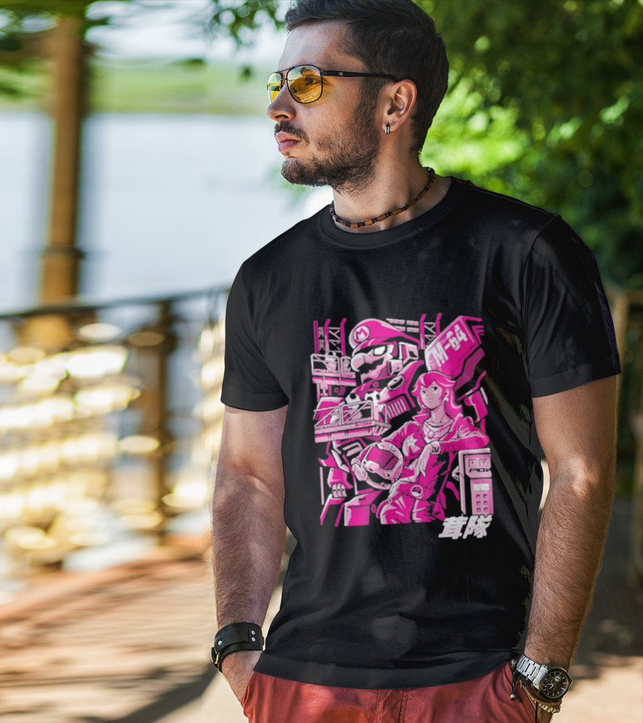 Turtle Destroyer M 64 Japanese Manga Style Mario Kart T-Shirt