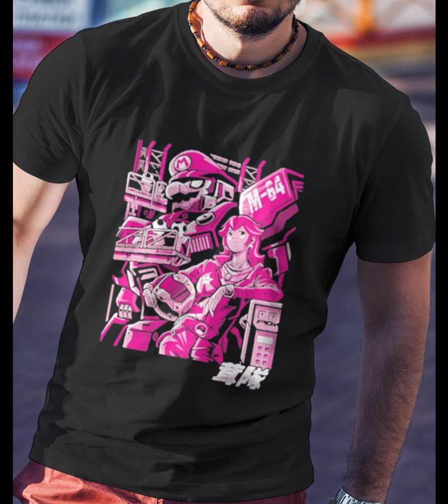 Turtle Destroyer M 64 Japanese Manga Style Mario Kart T-Shirt