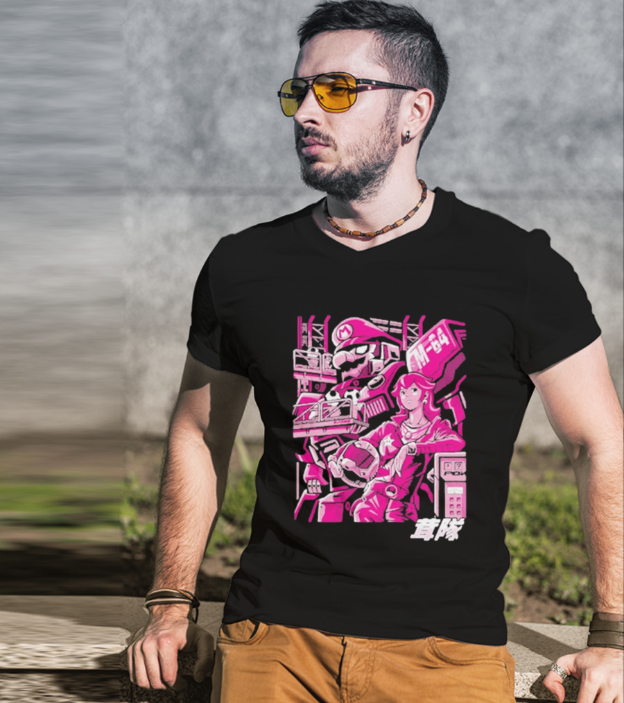 Turtle Destroyer M 64 Japanese Manga Style Mario Kart T-Shirt