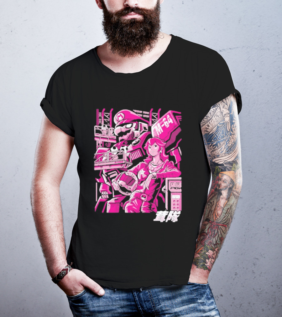 Turtle Destroyer M 64 Japanese Manga Style Mario Kart T-Shirt