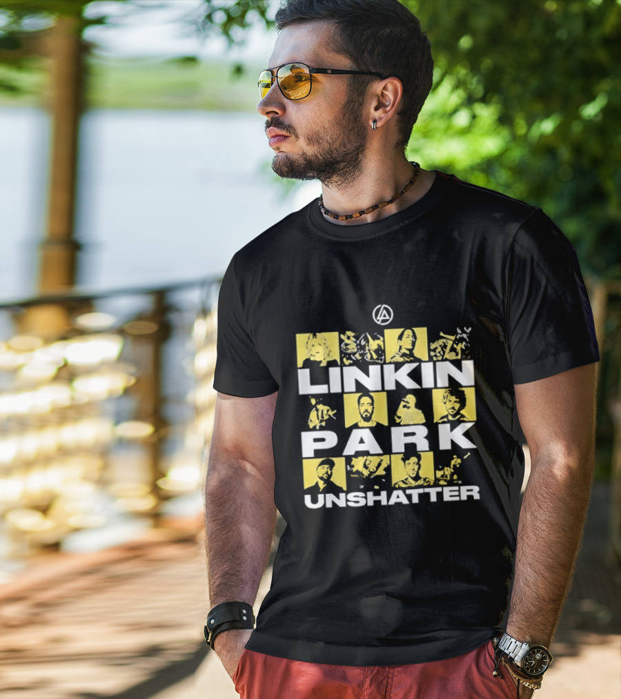 Linkin Park Unshatter Band Members Alternative Rock Compilation T-Shirt
