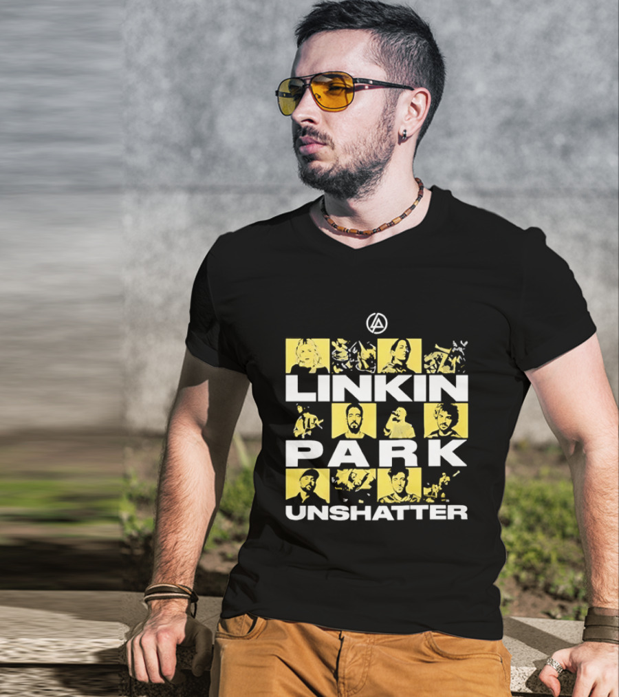 Linkin Park Unshatter Band Members Alternative Rock Compilation T-Shirt