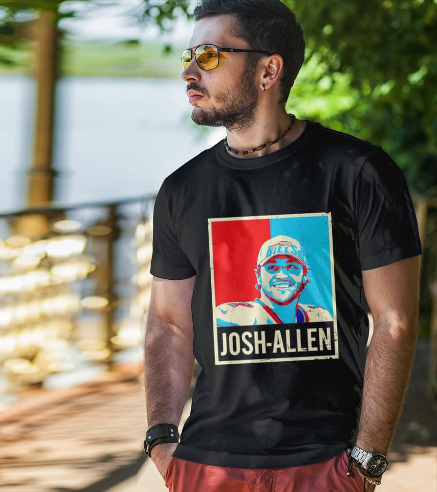 Distressed Josh Allen Buffalo Bills Pop T-Shirt