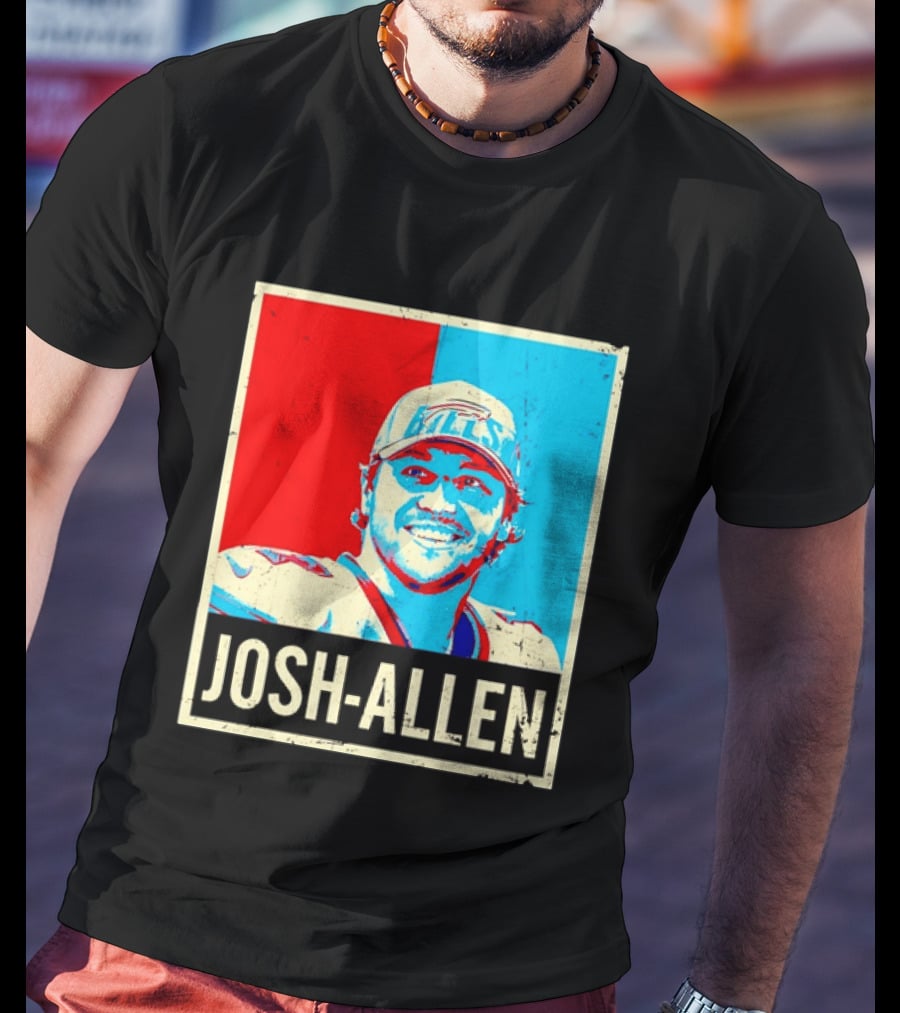 Distressed Josh Allen Buffalo Bills Pop T-Shirt