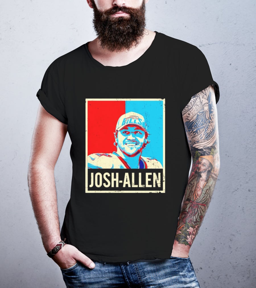 Distressed Josh Allen Buffalo Bills Pop T-Shirt