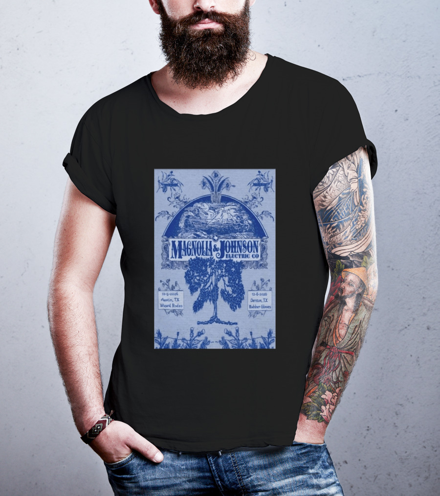 Magnolia And Johnson Electric Co Austin TX Wizard Rodeo Denton TX Rubber Gloves Dec 5 6 2026 T-Shirt