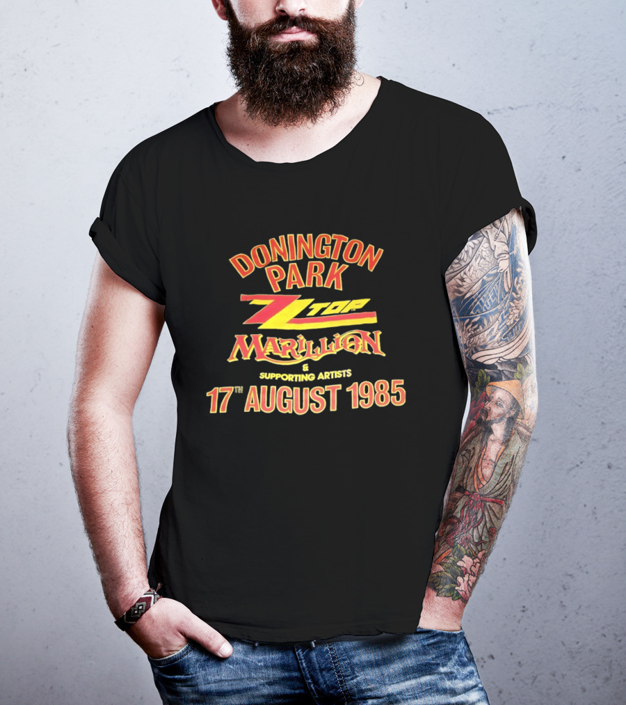 Donington Park ZZ Top Marillion 17 August 1985 Concert Supporting Artists T-Shirt