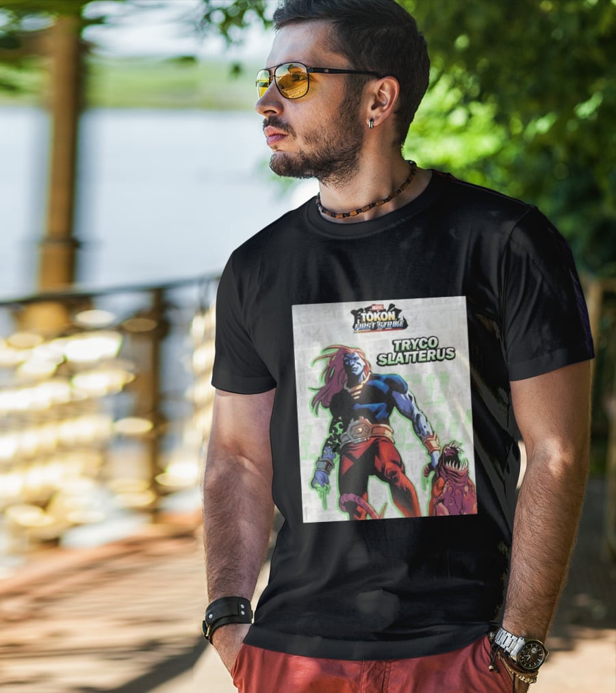 Marvel Tokon First Strike Tryco Slatterus Character With Creature T-Shirt