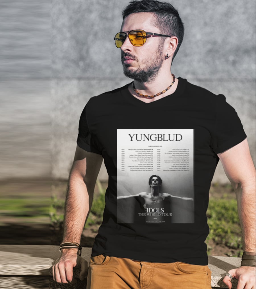 YUNGBLUD Idols The World Tour North America 2026 Schedule Dates Mockup Two Side T-Shirt