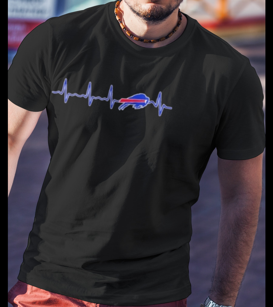 Buffalo Bills Heartbeat Love For Football Original Fans T-Shirt