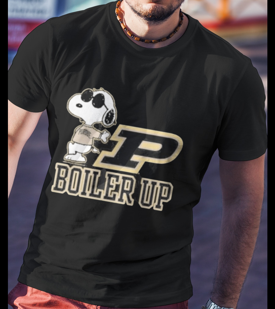 Purdue Boilermakers Snoopy Boiler Up P T-Shirt