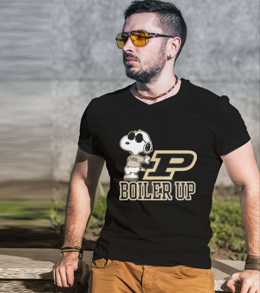 Purdue Boilermakers Snoopy Boiler Up P T-Shirt