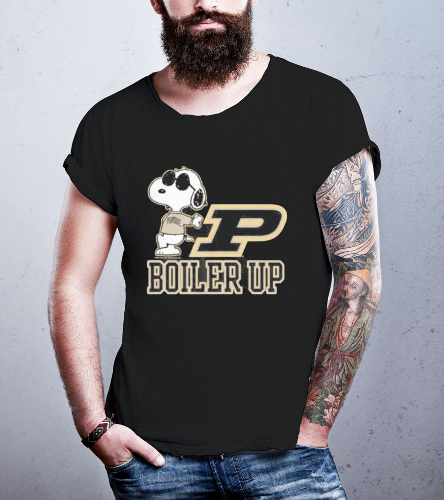 Purdue Boilermakers Snoopy Boiler Up P T-Shirt