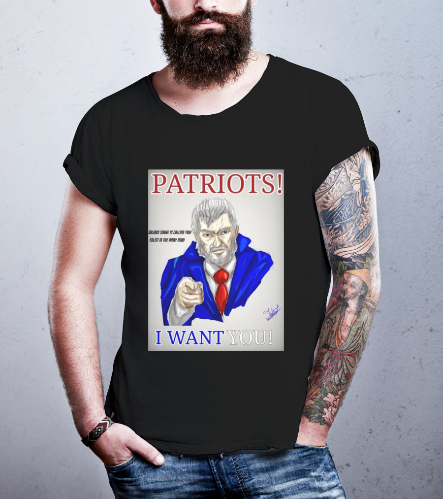 Patriots Solidus Snake Is Calling You Enlist In The Army Now I Want You T-Shirt