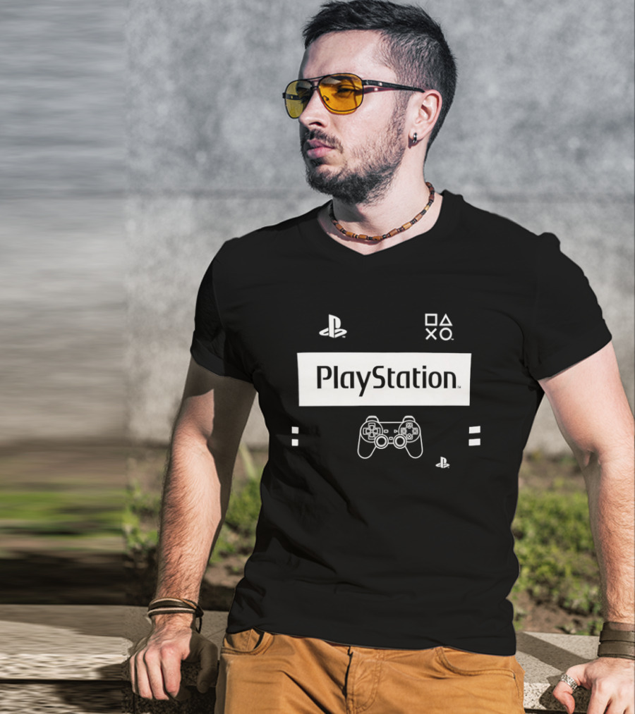 PlayStation Classic Icons Controller Gaming T-Shirt