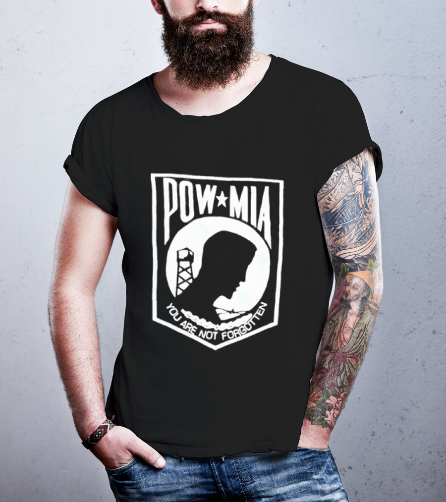 POW MIA You Are Not Forgotten Military Remembrance T-Shirt