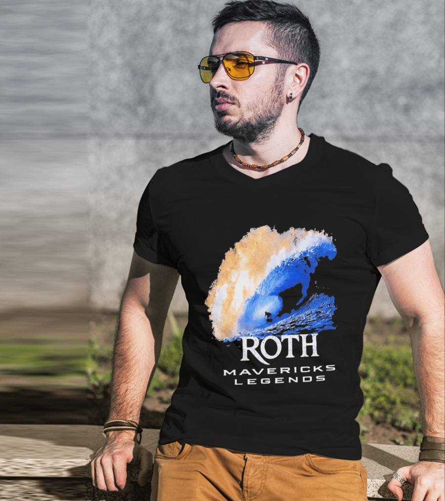 Roth Mavericks Legends Surfing Big Wave Iconography T-Shirt