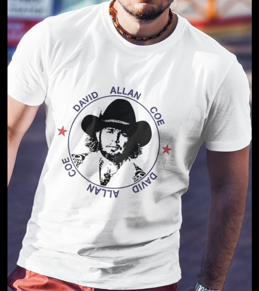 David Allan Coe Country Music Legend Vintage Cowboy Hat T-Shirt