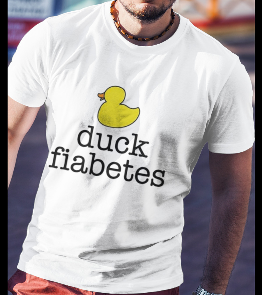 Duck Fiabetes Yellow Rubber Duck Diabetes Awareness T-Shirt