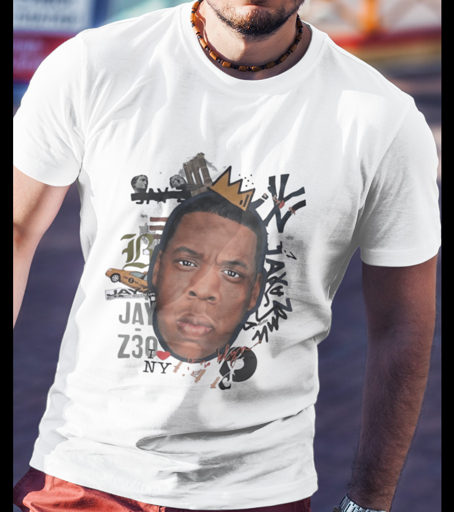 Jay Z Brooklyn 4 44 Hard Knock Life Collage Crown NYC Taxi T-Shirt