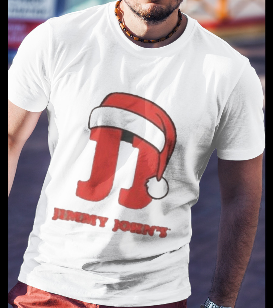 Jimmy John's Festive Santa Hat Christmas T-Shirt