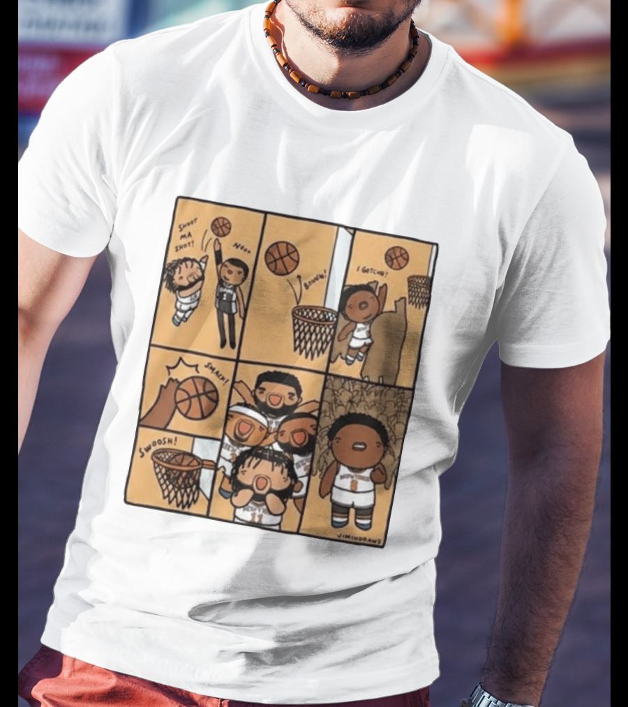 Karl Anthony Towns Jimindraws Knicks Shoot My Shot Basketball Comic T-Shirt