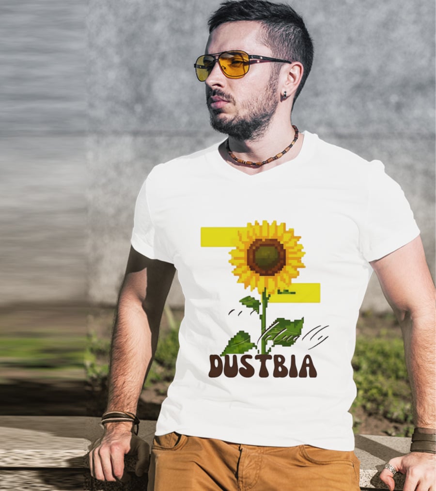 Love Actually Dustbia Pixel Sunflower T-Shirt