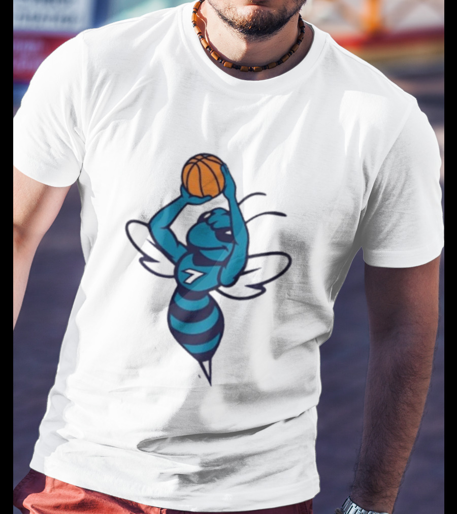 Original Charlotte Hornets Basketball Hornet Shooter T-Shirt