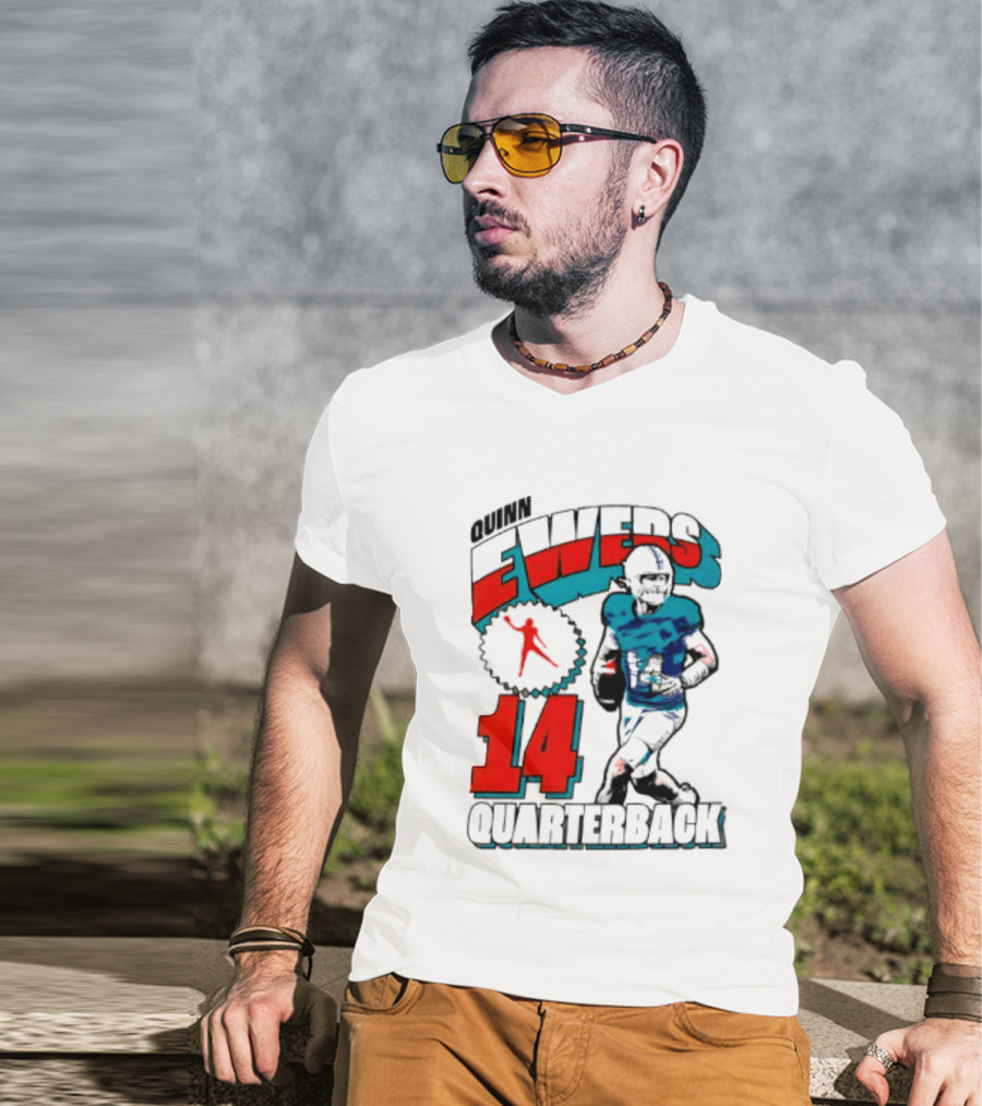 Quinn Ewers Miami Dolphins 14 Football Quarterback T-Shirt