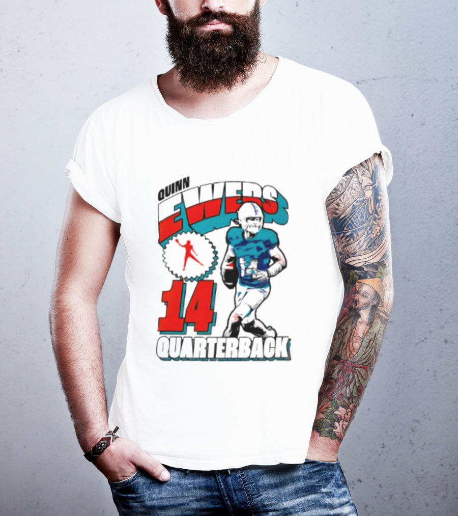 Quinn Ewers Miami Dolphins 14 Football Quarterback T-Shirt
