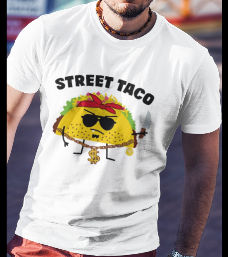 Street Taco Pirate With Knife And Dollar Sign Necklace T-Shirt