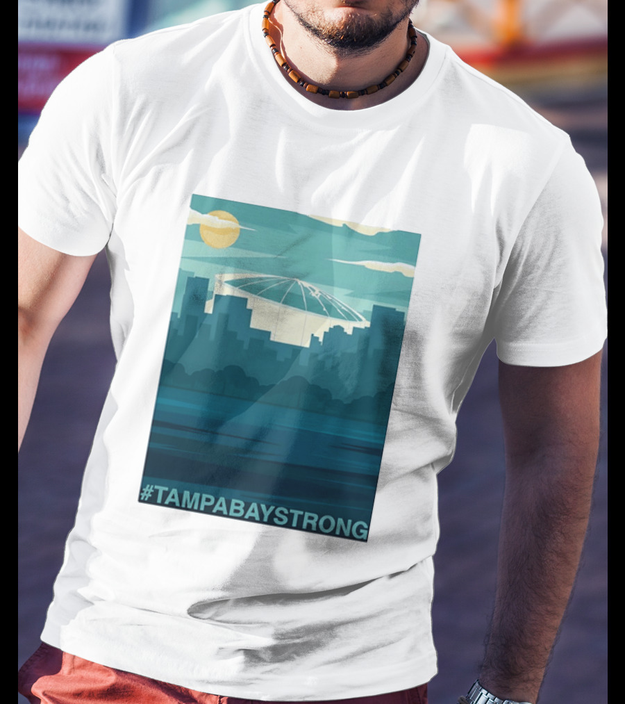 Tampa Bay Strong Skyline Tropicana Field Hashtag T T-Shirt