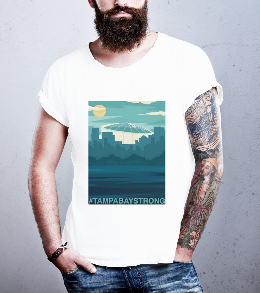 Tampa Bay Strong Skyline Tropicana Field Hashtag T T-Shirt