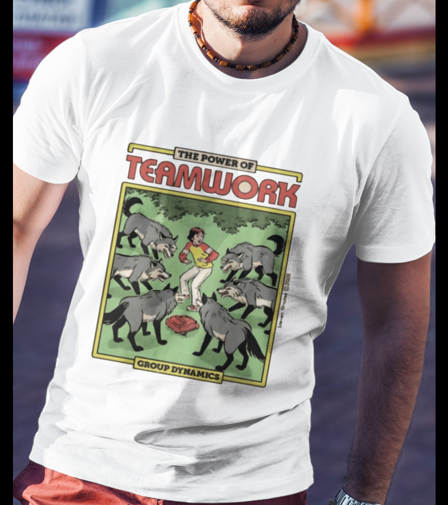 The Power Of Teamwork Group Dynamics Child Surrounded By Wolves T-Shirt