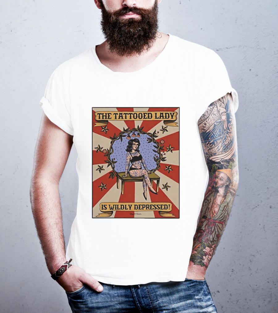 The Tattooed Lady Is Wildly Depressed Vintage Circus T-Shirt