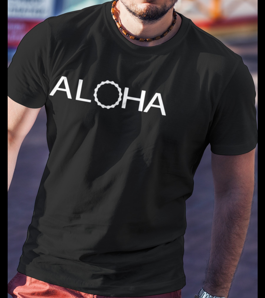 Aloha Bike Chain Circle T-Shirt
