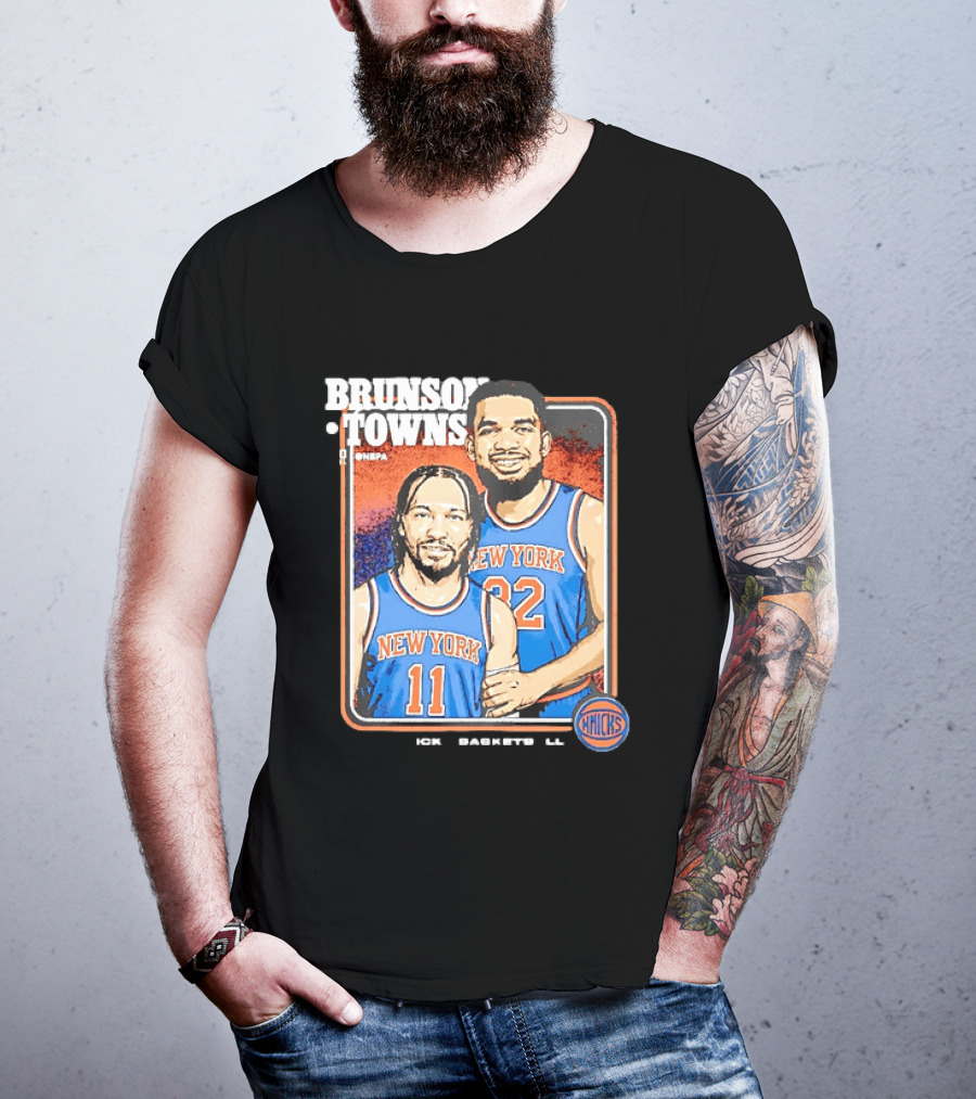 Brunson Towns NBA New York Knicks 11 32 Knicks Step Brothers T-Shirt