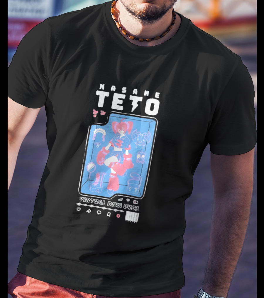 Kasane Teto Virtual Diva 0401 Vocaloid Anime Accessories And Outfit Collection T-Shirt