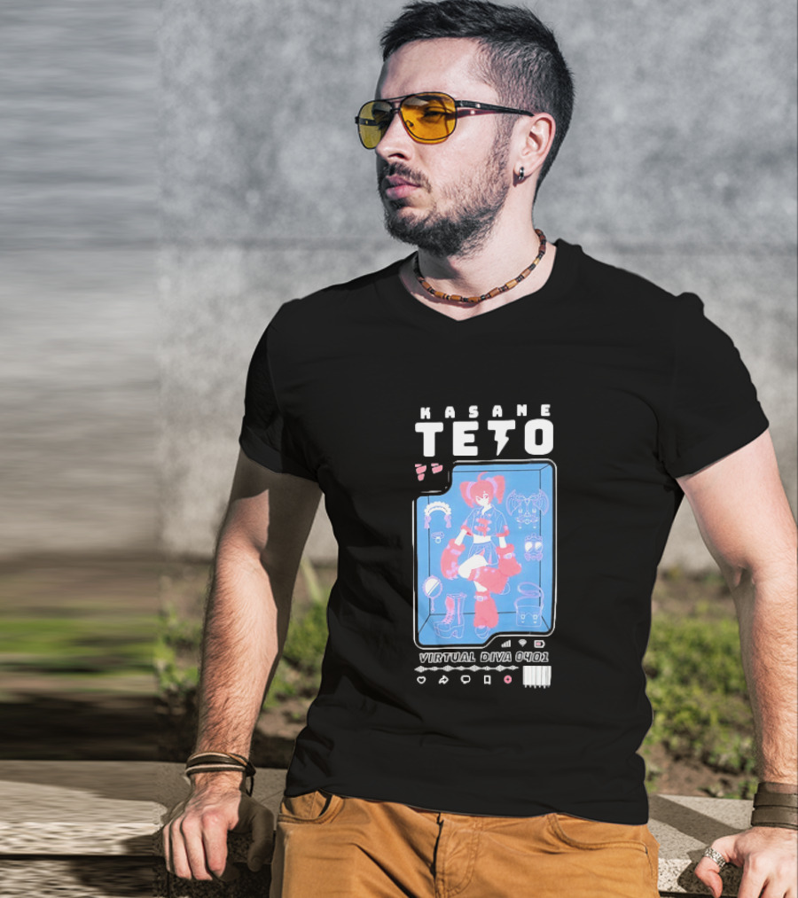 Kasane Teto Virtual Diva 0401 Vocaloid Anime Accessories And Outfit Collection T-Shirt