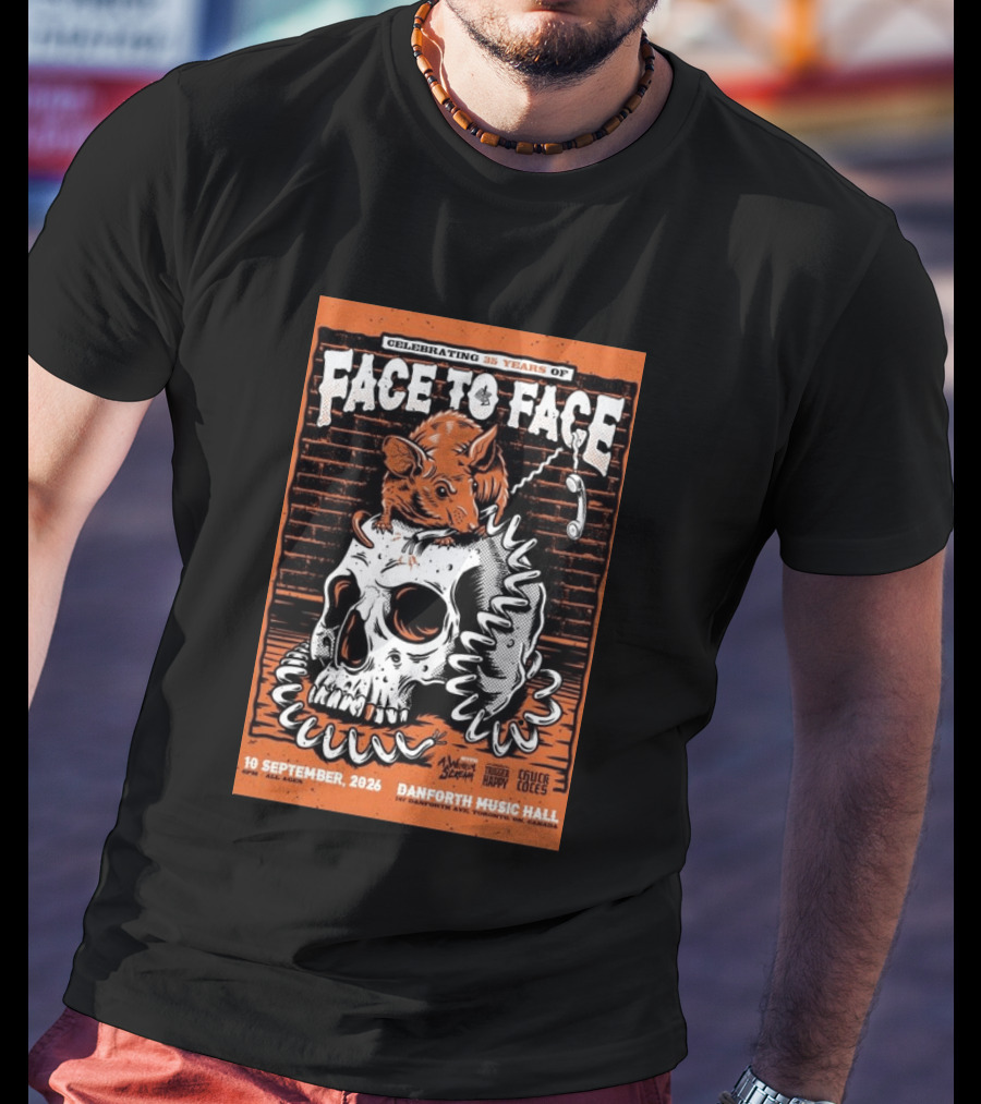 Celebrating 35 Years Of Face To Face In Toronto Sept 10 2026 Danforth Music Hall T-Shirt