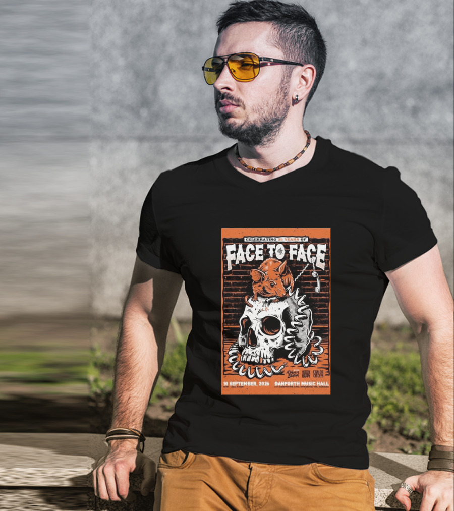 Celebrating 35 Years Of Face To Face In Toronto Sept 10 2026 Danforth Music Hall T-Shirt