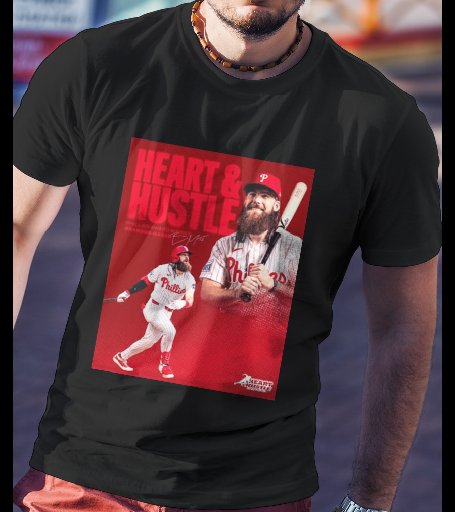 Philadelphia Phillies Heart & Hustle Award Winner Brandon Marsh T-Shirt