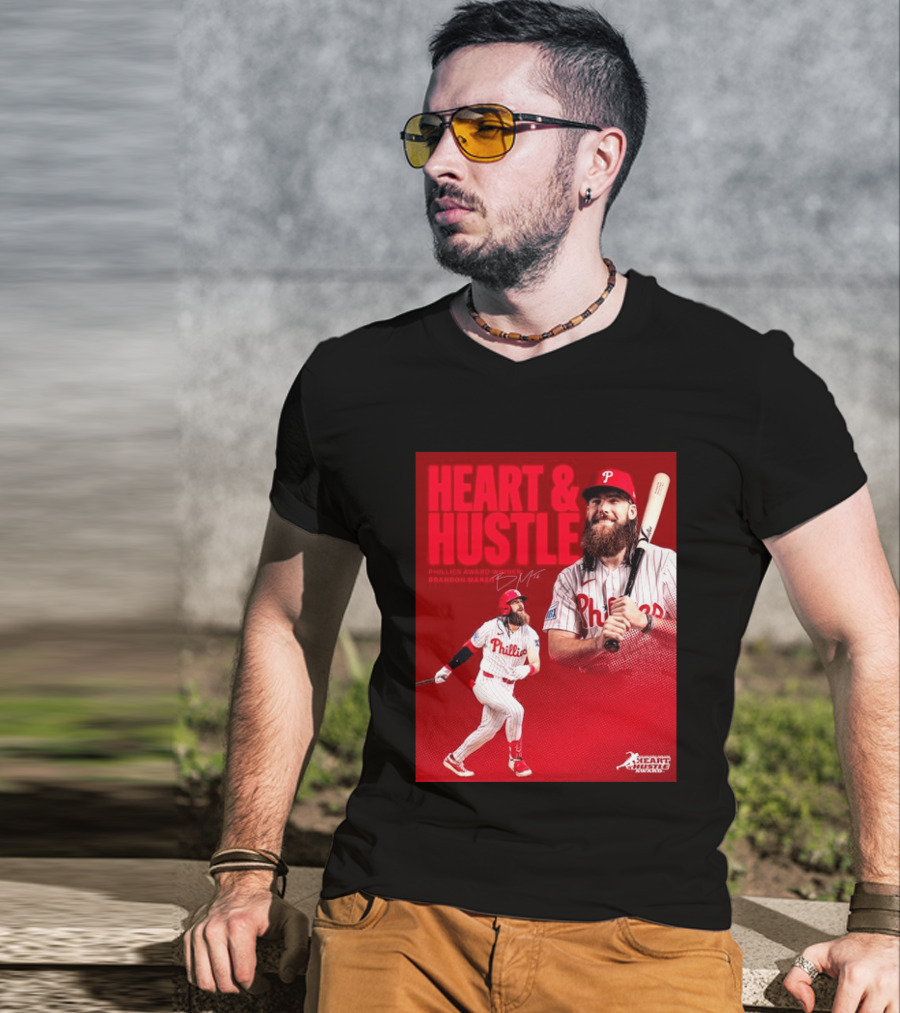Philadelphia Phillies Heart & Hustle Award Winner Brandon Marsh T-Shirt