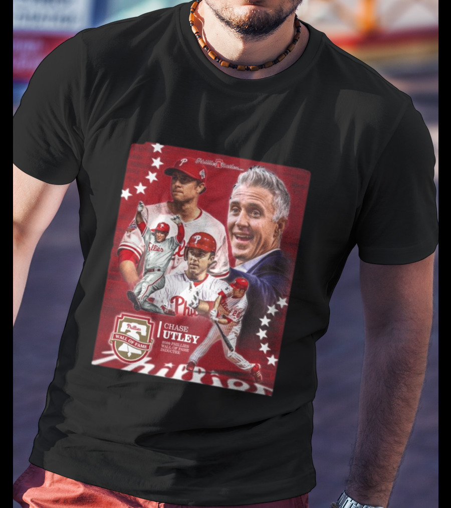 Phillies Nation Chase Utley 2026 Wall Of Fame Inductee Phillies T-Shirt