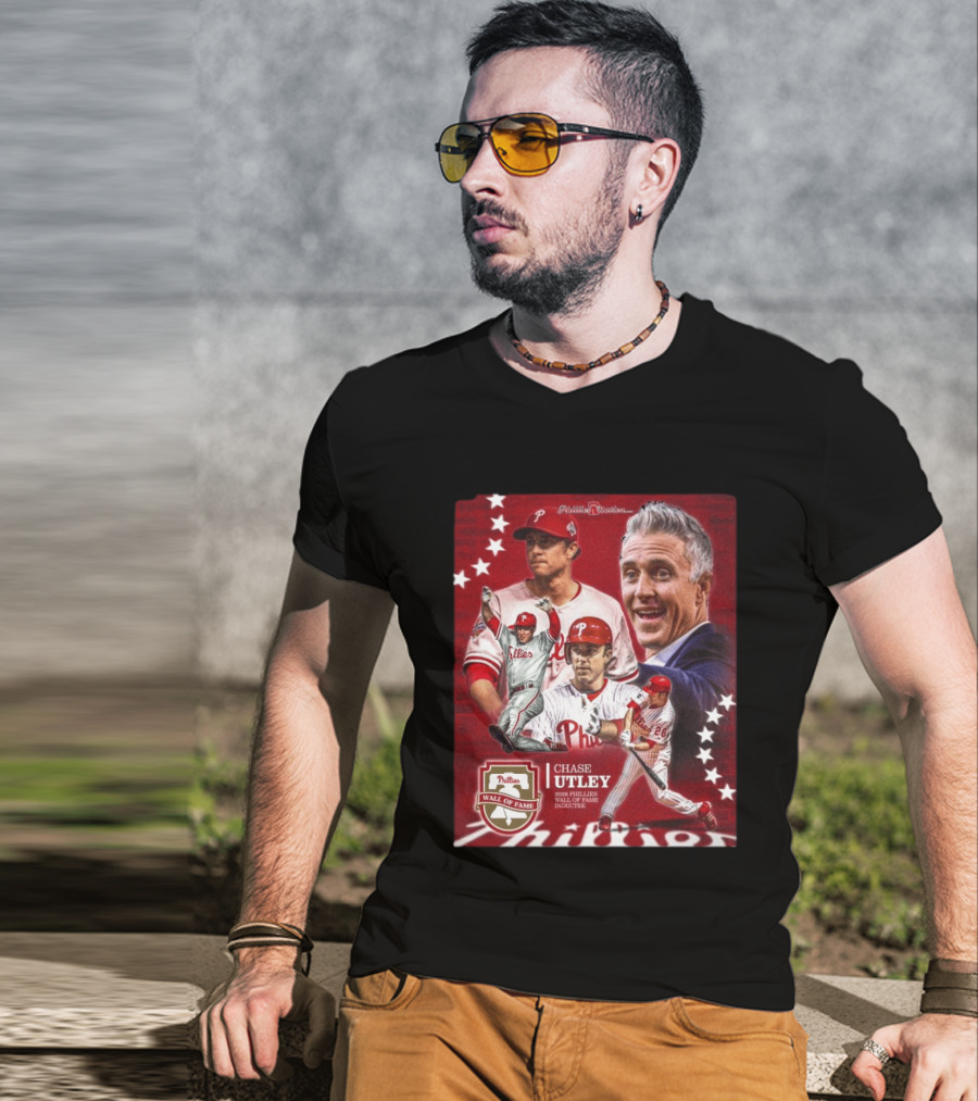 Phillies Nation Chase Utley 2026 Wall Of Fame Inductee Phillies T-Shirt