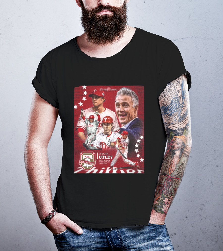Phillies Nation Chase Utley 2026 Wall Of Fame Inductee Phillies T-Shirt