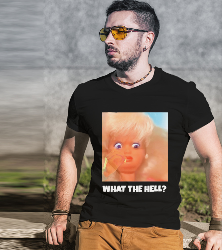 What The Hell Doll Meme Reaction Funny Expression T-Shirt